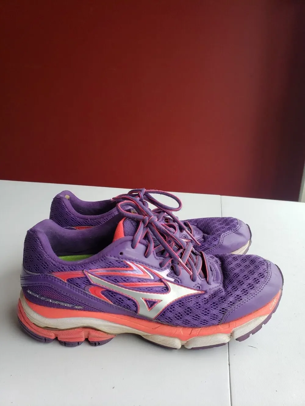 Mizuno Wave Inspire 12 Shoes Size 9 Womens Purple Running Marathon 410745 7X73
